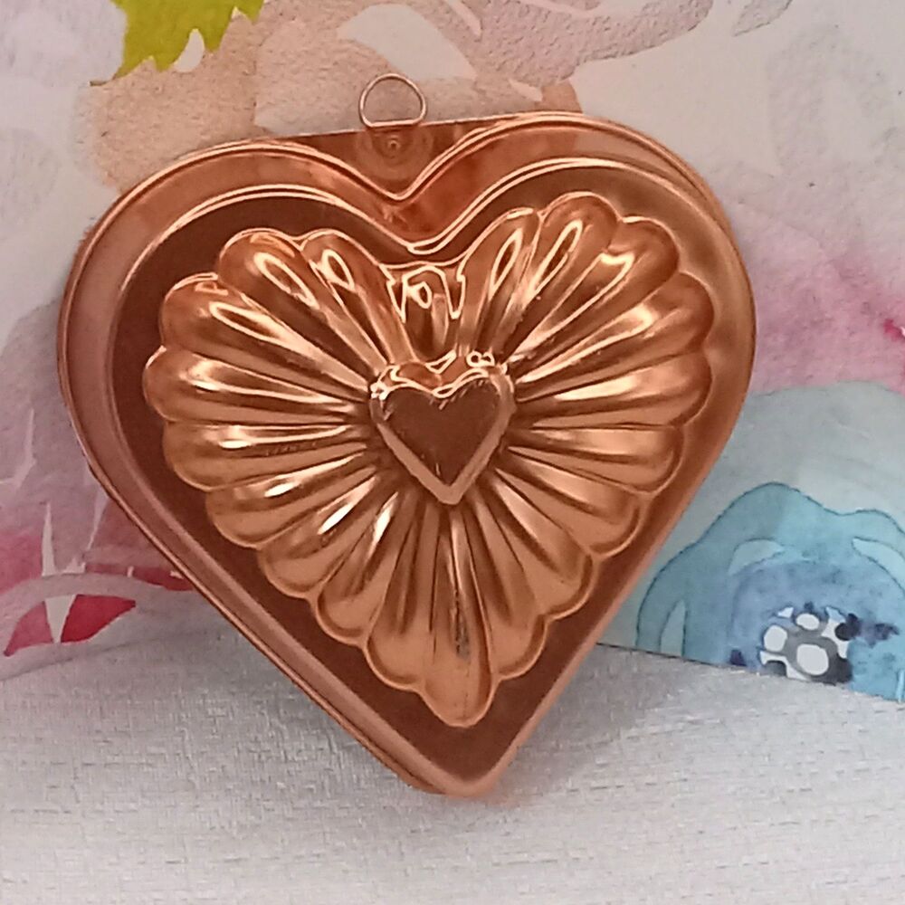 Copper Heart Decorative Mold 6.5 in Dessert Valentine Kitchen